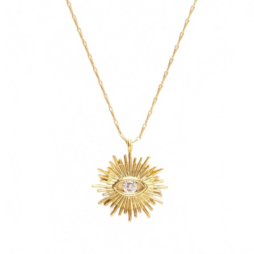 NEW AMANO STUDIO women's crystal mystic eye necklace in gold